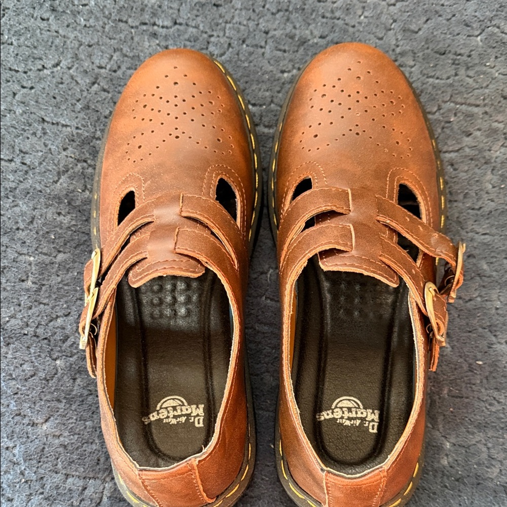 Dr. Martens Brown Leather Mary Jane’s NWOT - Picture 2 of 4